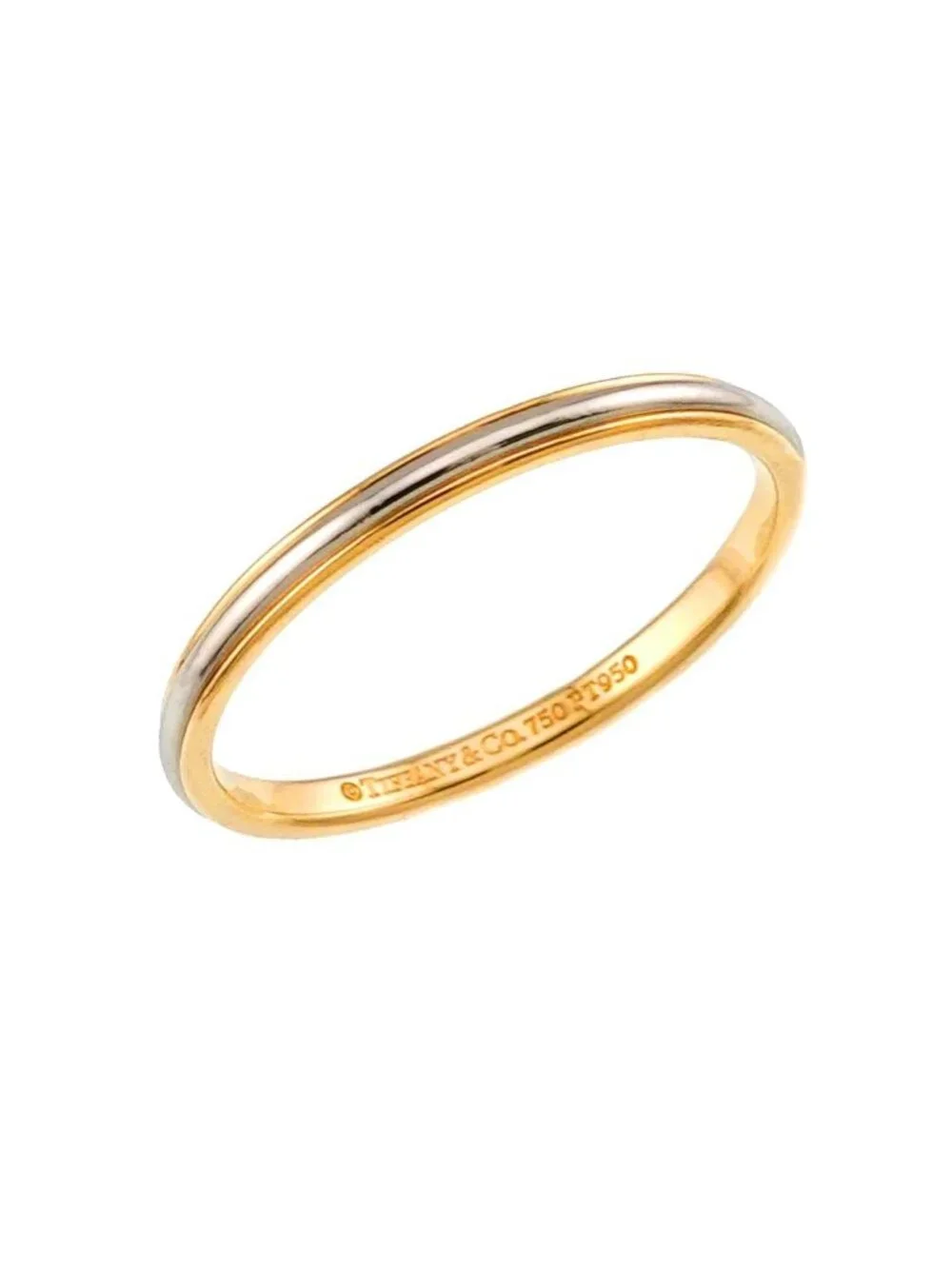 Tiffany & Co Ring Platinum Pt 18k YG Yellow Gold
